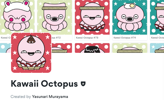 Kawaii Octopus – My first NFTs Collection in Bueno.art